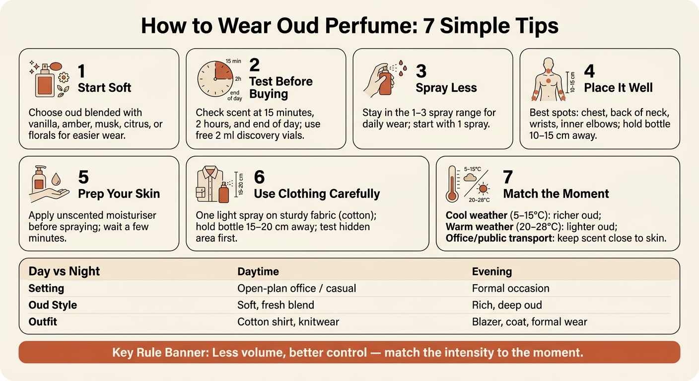 How to Wear Oud Perfume: 7 Tips at a Glance
