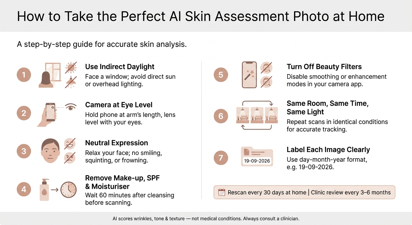 How to Take the Perfect AI Skin Assessment Photo at Home