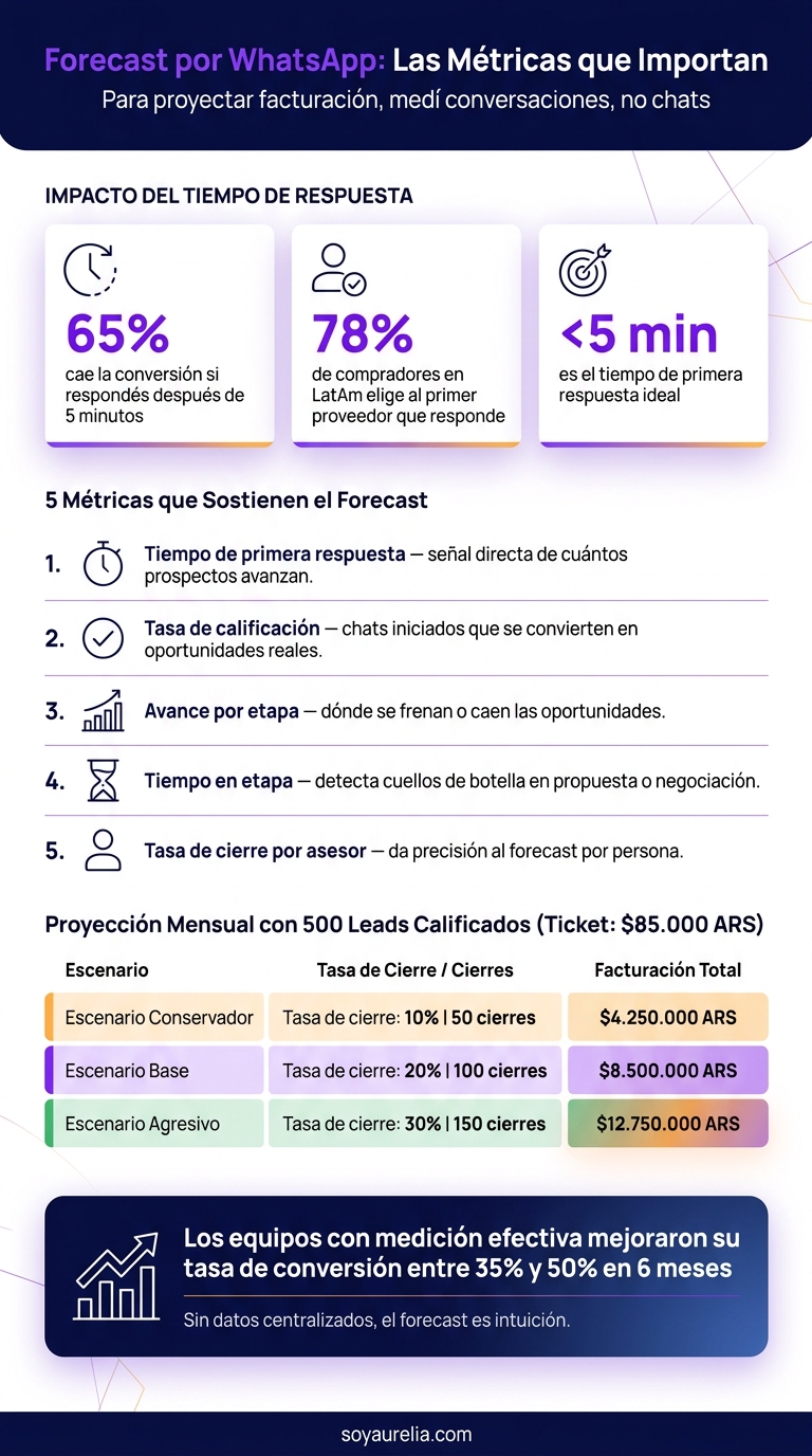 Métricas Clave para Forecast de Ventas por WhatsApp
