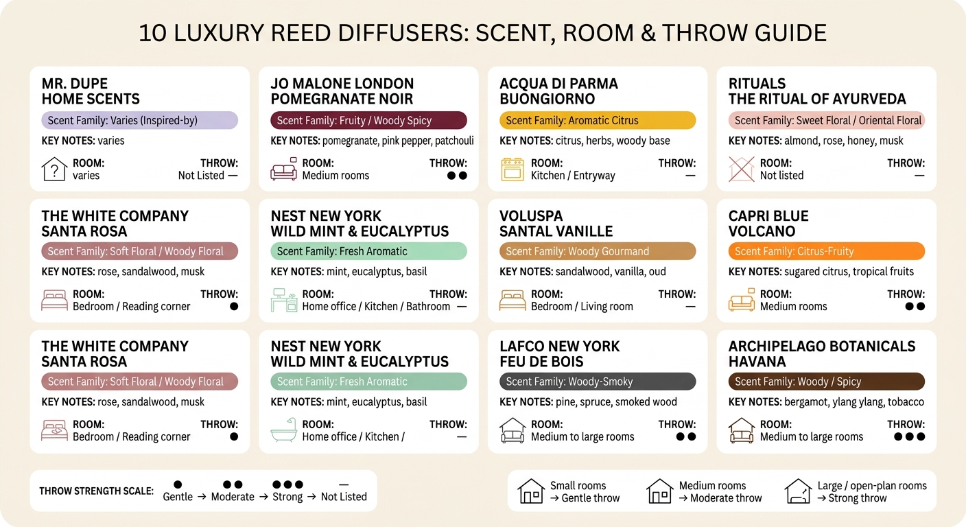 10 Luxury Reed Diffusers Compared: Scent, Room & Throw