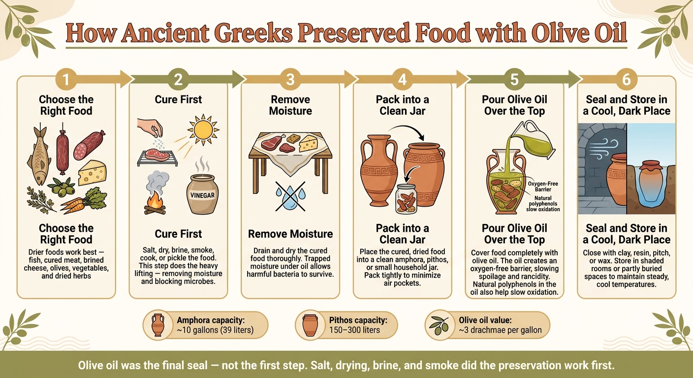 How Ancient Greeks Preserved Food with Olive Oil: Step-by-Step Process