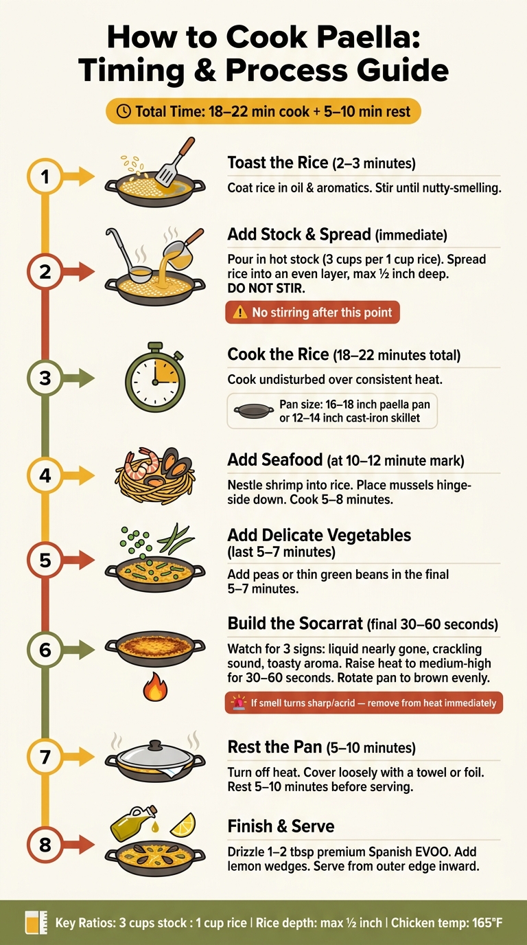 How to Make Paella: Step-by-Step Timing & Process Guide