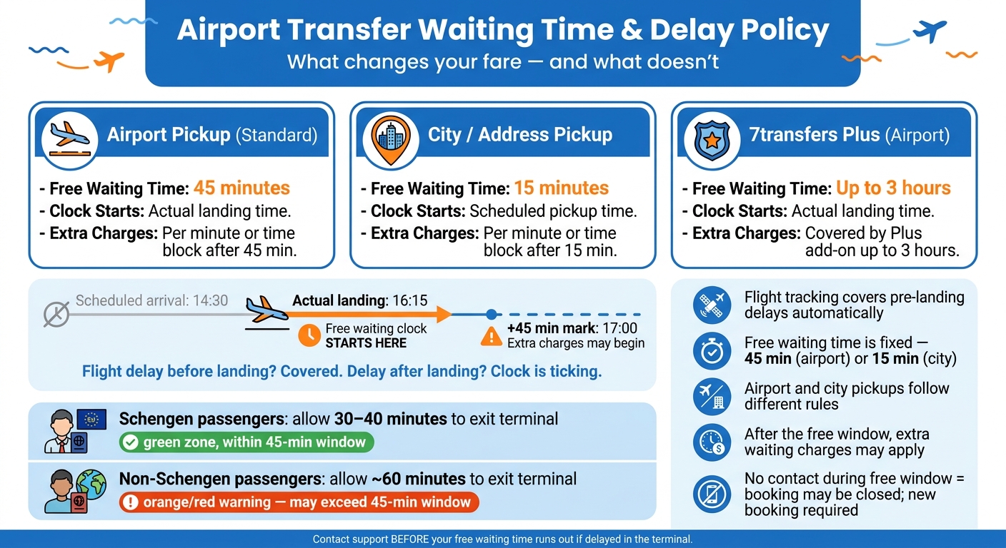Airport Transfer Waiting Time & Delay Policy at a Glance