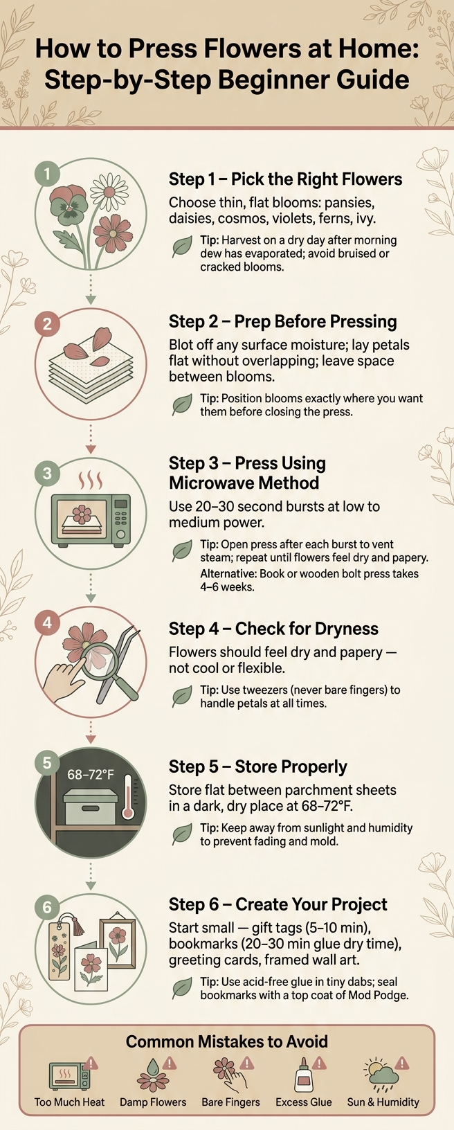 How to Press Flowers at Home: Step-by-Step Beginner Guide