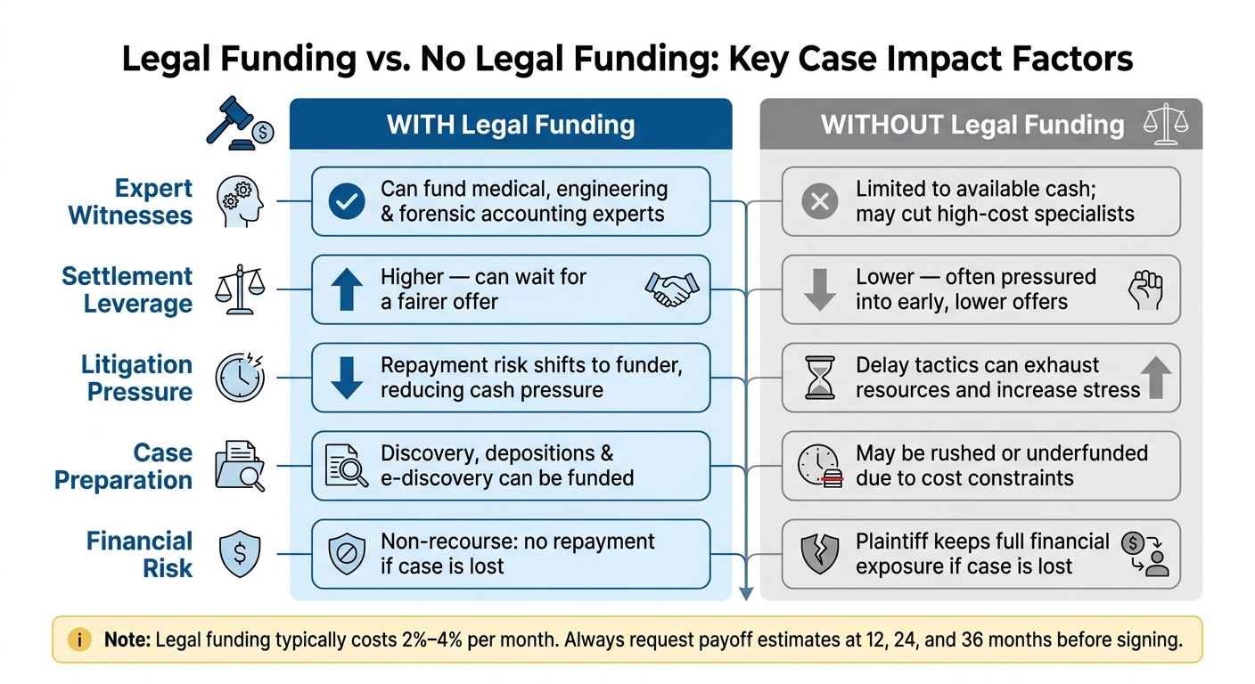 Legal Funding vs. No Legal Funding: Key Case Impact Factors