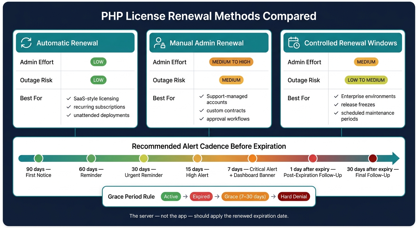 PHP License Server: Revocation vs. Renewal Methods Compared