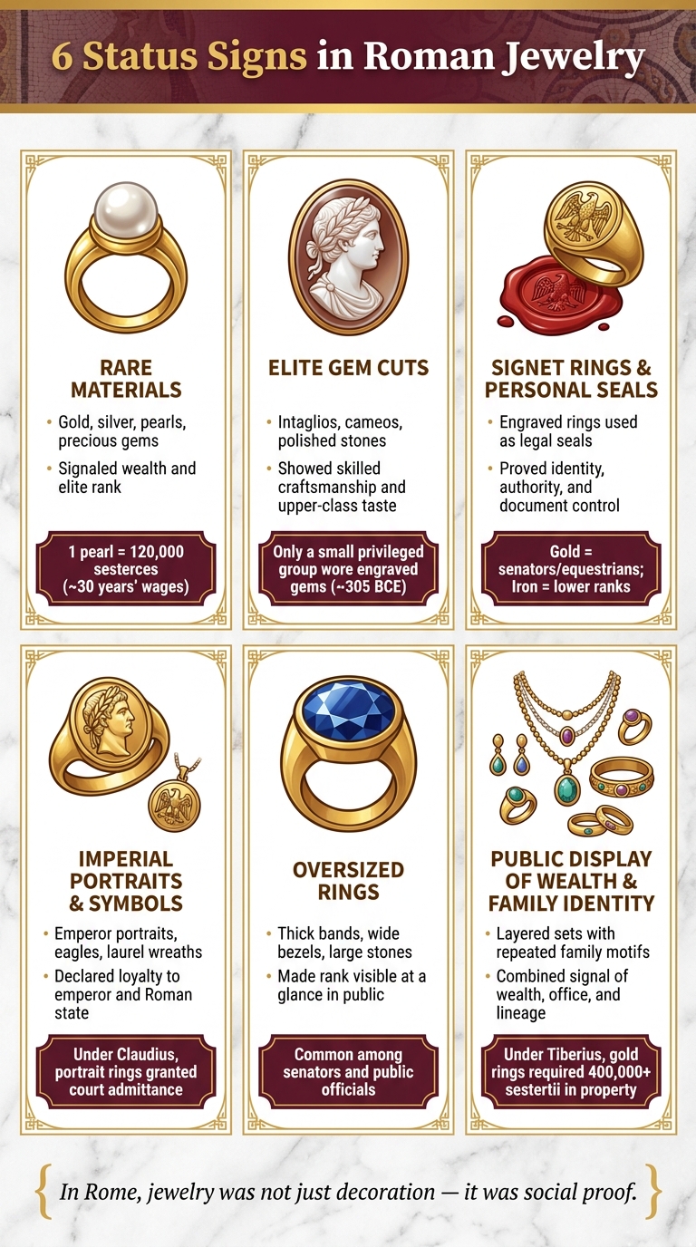 6 Status Signs in Roman Jewelry: What Each Signal Meant