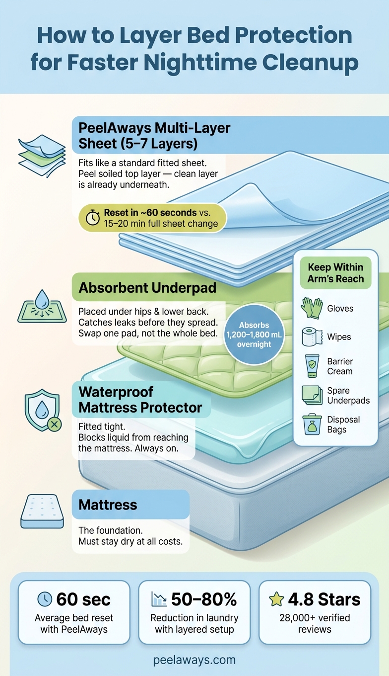 How to Layer Bed Protection for Faster Nighttime Cleanup