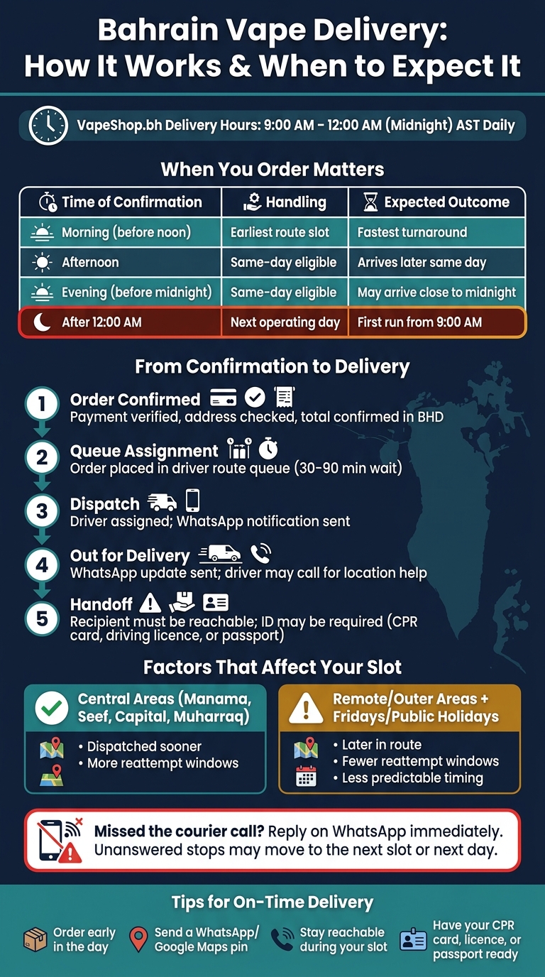 Vape Delivery Faq: Bahrain Order Times 2 Bahrain vape delivery: order-to-doorstep process & timing guide