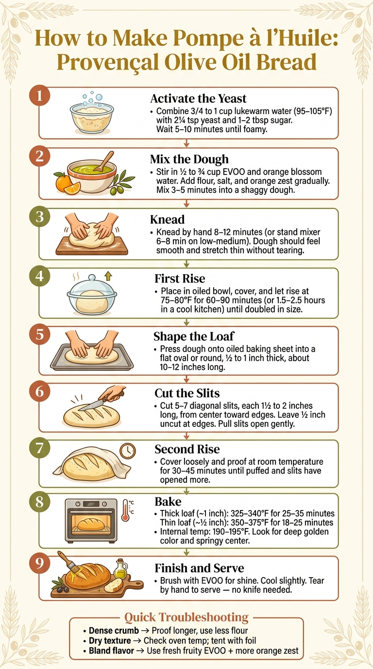 How to Make Provençal Olive Oil Bread (Pompe à l'Huile): Step-by-Step Guide
