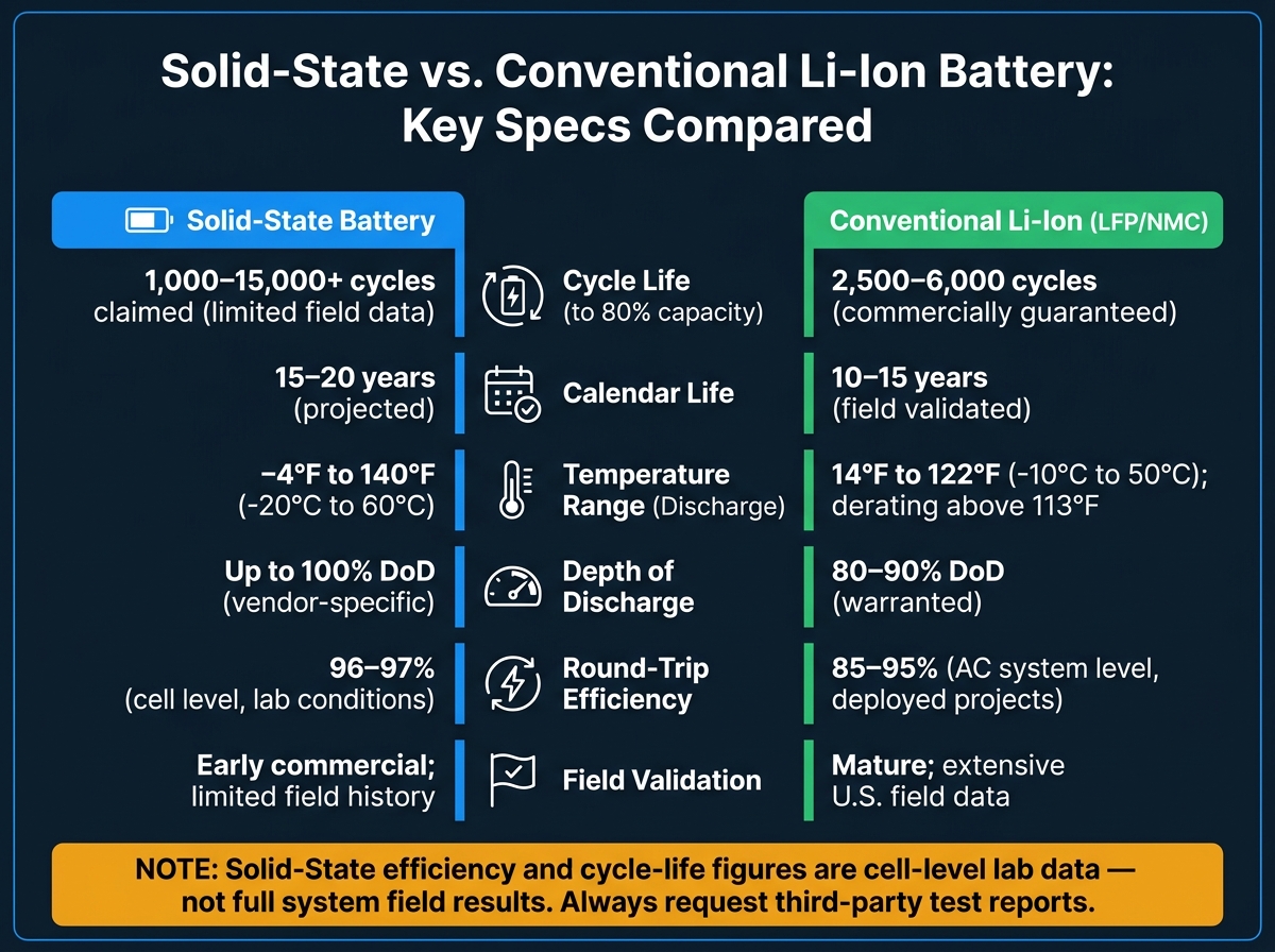 Solid-State vs. Conventional Li-Ion Battery: Key Specs Compared