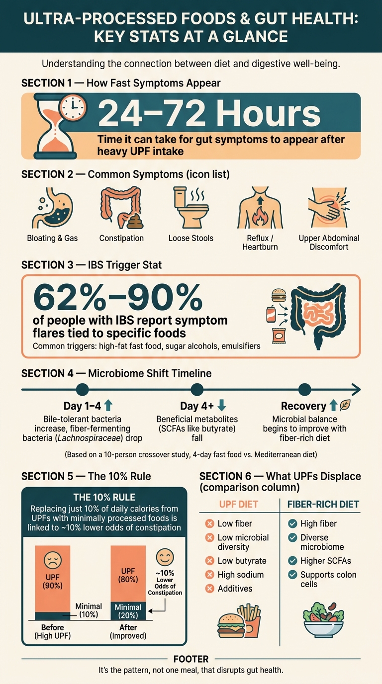 Ultra-Processed Foods & Gut Health: Key Stats at a Glance