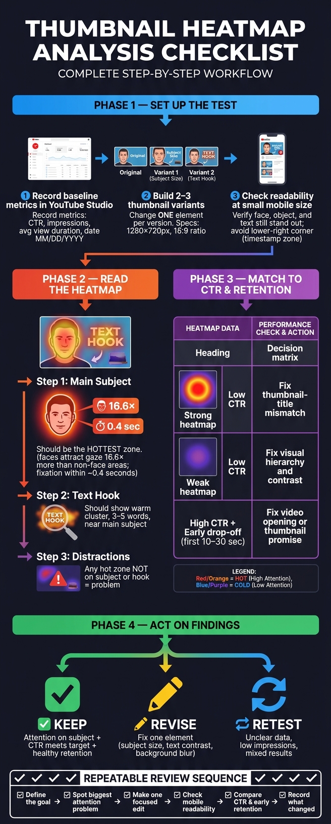 Thumbnail Heatmap Analysis Checklist: Step-by-Step Review Process