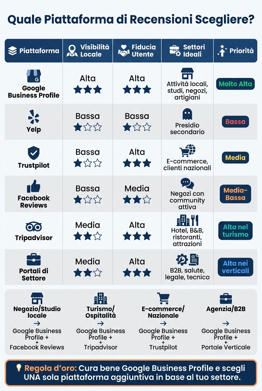 Piattaforme di recensioni di nicchia per piccole imprese 1 Piattaforme di recensioni per piccole imprese: guida alla scelta