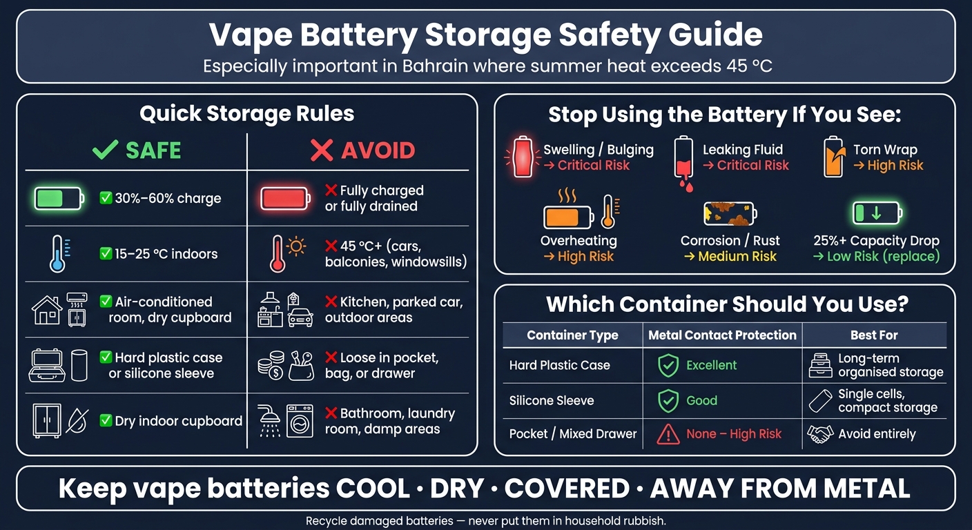 How To Store Vape Batteries At Home Safely 2 Vape battery storage: safe vs. Unsafe choices at a glance