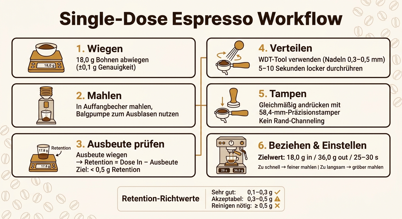 Single-Dose Espresso Workflow: Vom Wiegen zum perfekten Shot