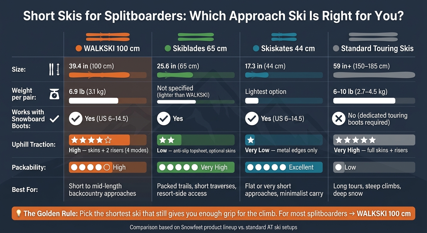 Short Skis for Splitboarders: Side-by-Side Comparison