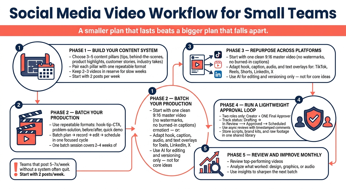 Social Media Video Workflow for Small Teams: A Simple Repeatable System