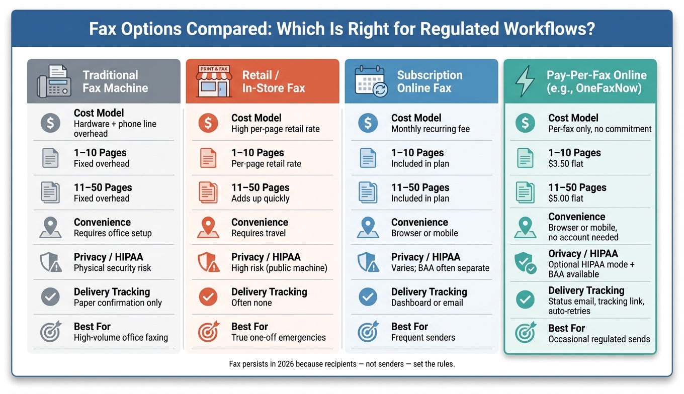 Fax Options Compared: Traditional vs. Online for Regulated Workflows (2026)