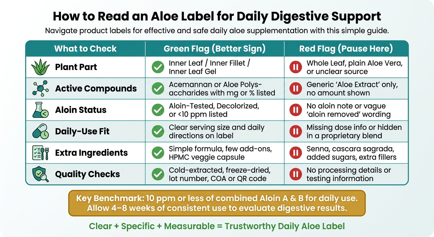 How to Read an Aloe Label for Daily Digestive Support