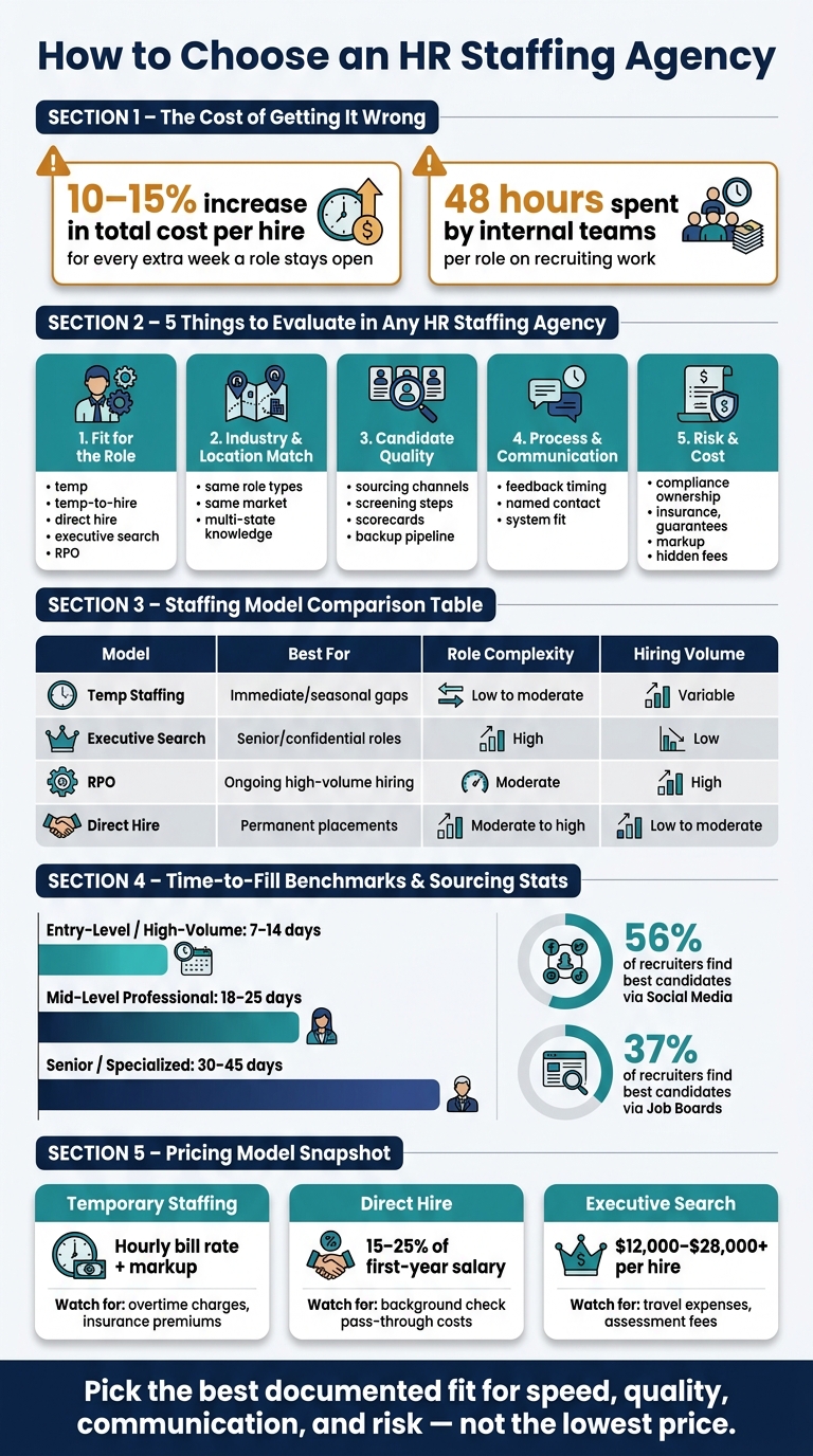 How to Choose an HR Staffing Agency: Key Evaluation Criteria & Cost Benchmarks