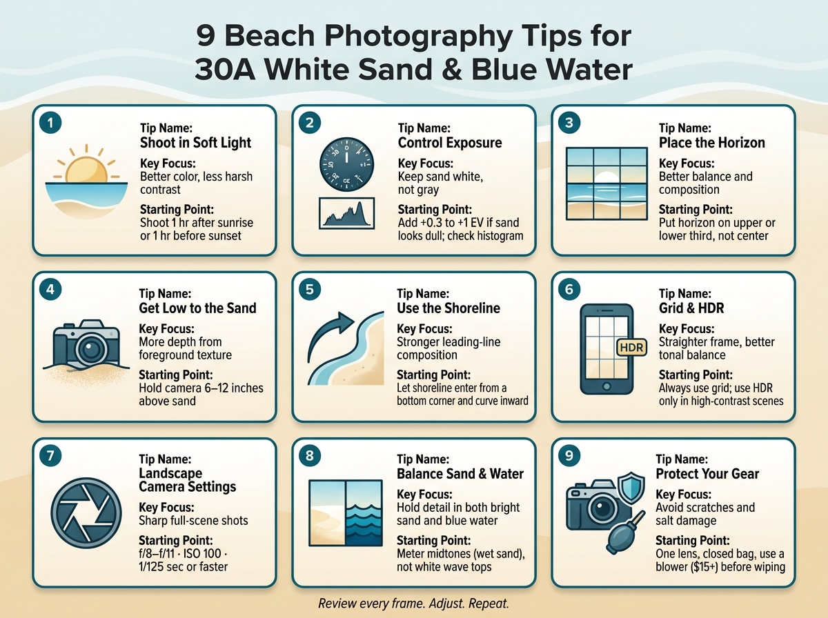 9 Beach Photography Tips for Perfect 30A Shots