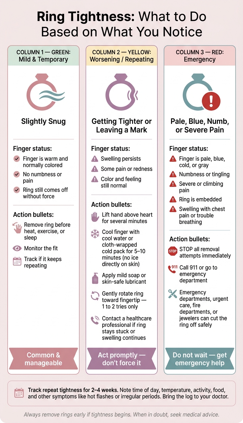 Ring Tightness During Perimenopause: When to Track, When to Act