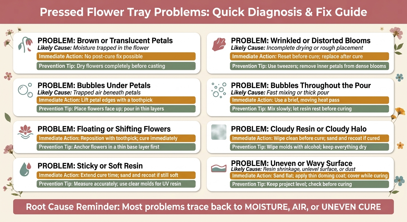 Pressed Flower Tray Problems: Quick Diagnosis & Fix Guide