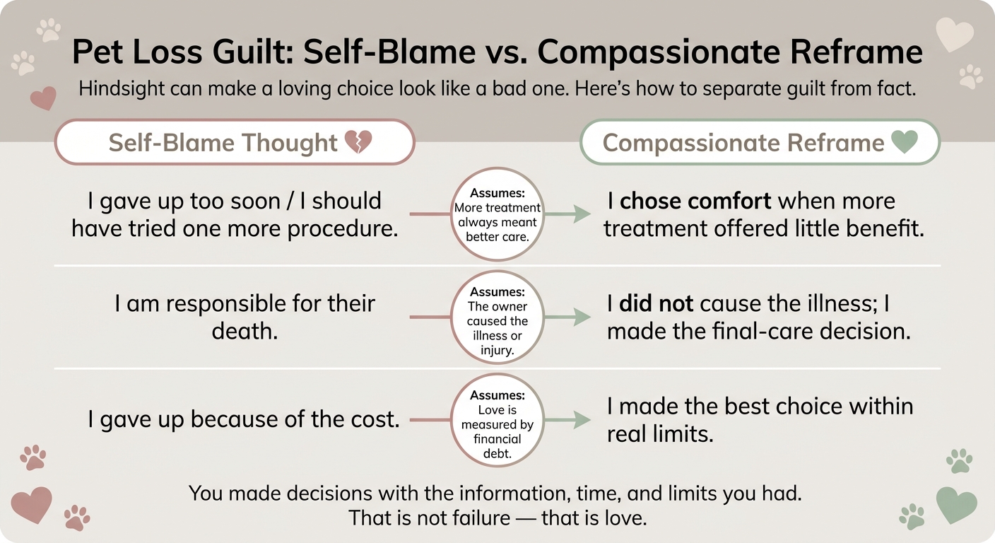 Pet Loss Guilt: Self-Blame vs. Compassionate Reframe