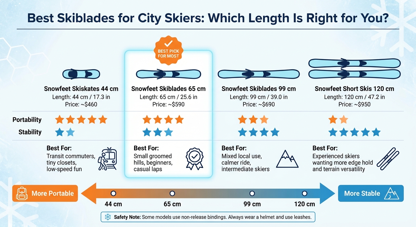 Skiblades vs Short Skis: Size, Price & Performance Comparison for City Skiers