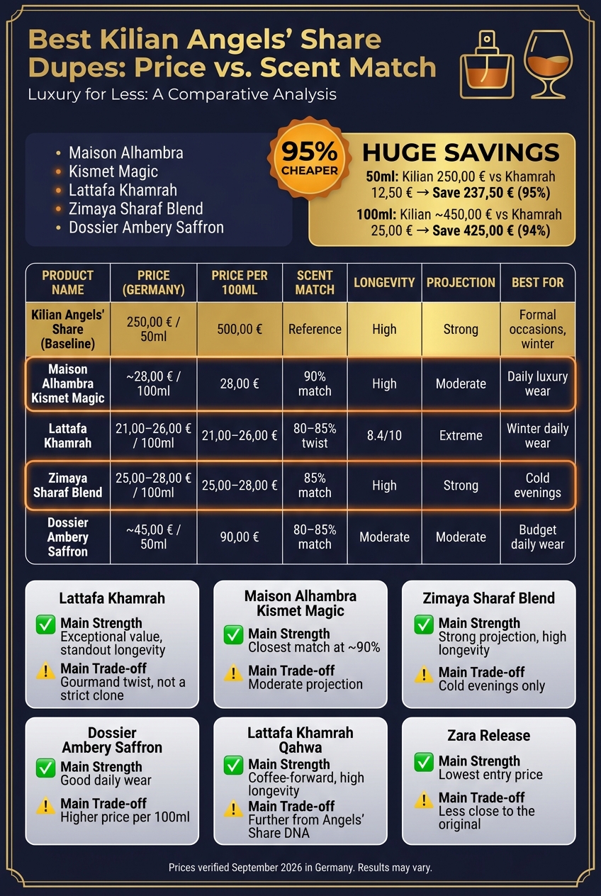Best Kilian Angels' Share Dupes: Price vs. Scent Match Comparison