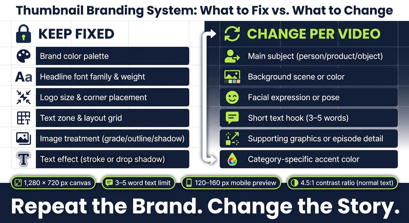 Thumbnail Branding: Fixed vs. Variable Elements at a Glance
