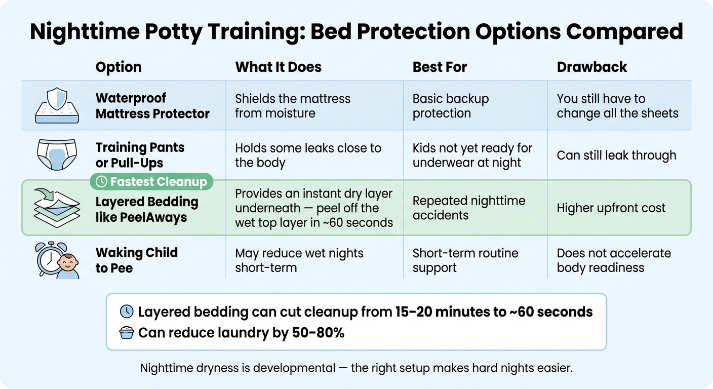 Nighttime Potty Training: Bed Protection Options Compared