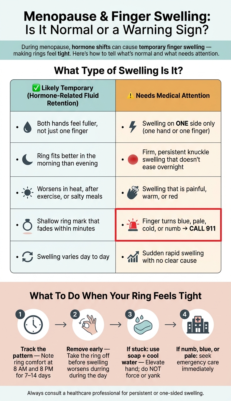 Menopause Ring Swelling: Warning Signs vs. Normal Swelling at a Glance