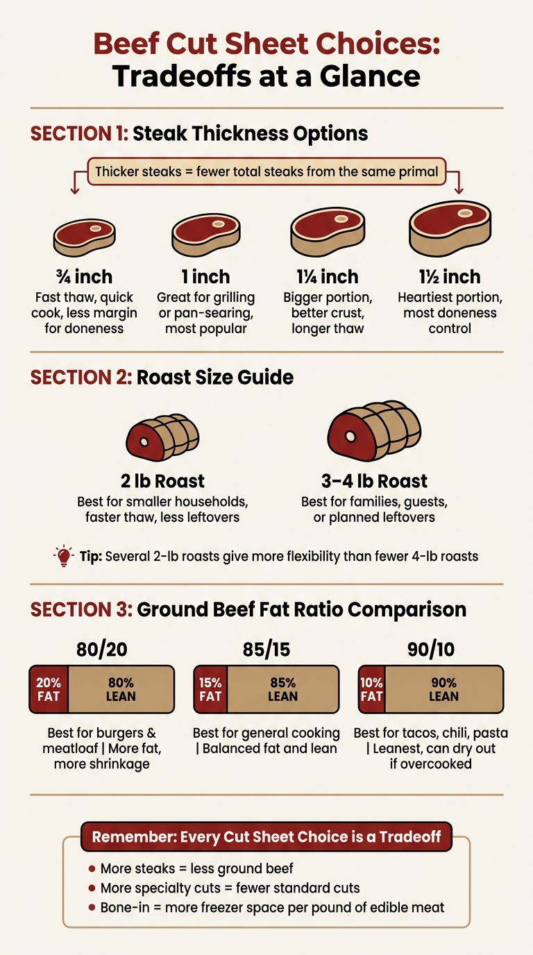 Beef Cut Sheet Choices: Tradeoffs at a Glance