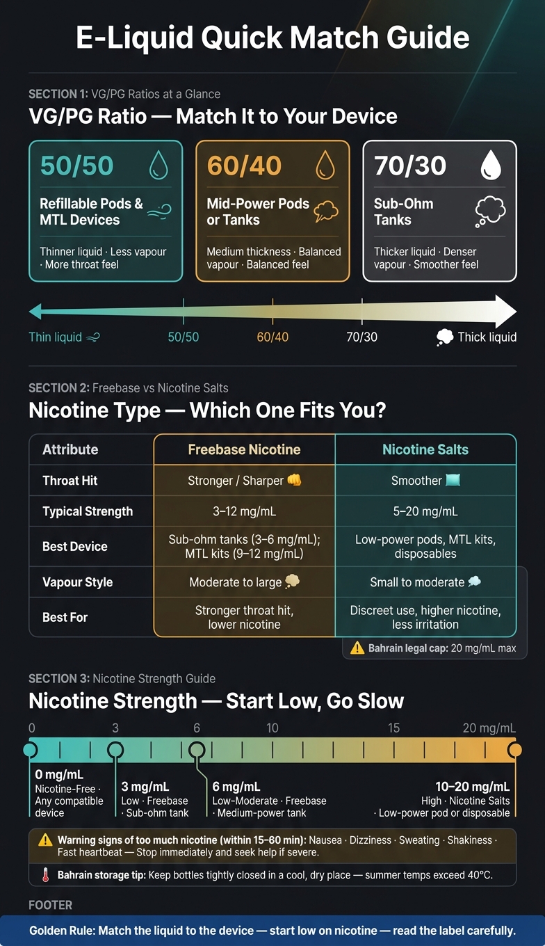 E-Liquids Explained: Types And Nicotine Levels 2 E-liquid types, nicotine levels & vg/pg ratios: quick visual guide