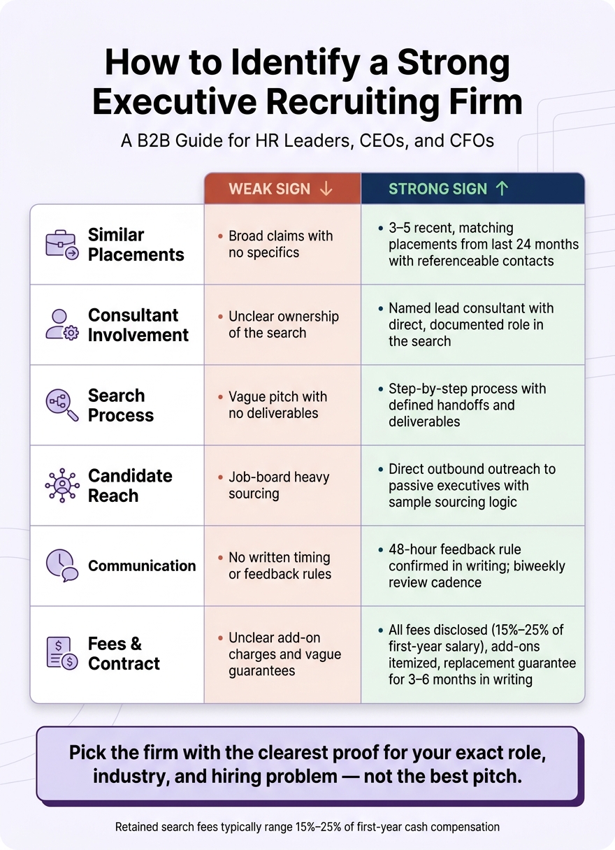 How to Identify a Strong Executive Recruiting Firm: Weak vs. Strong Signs