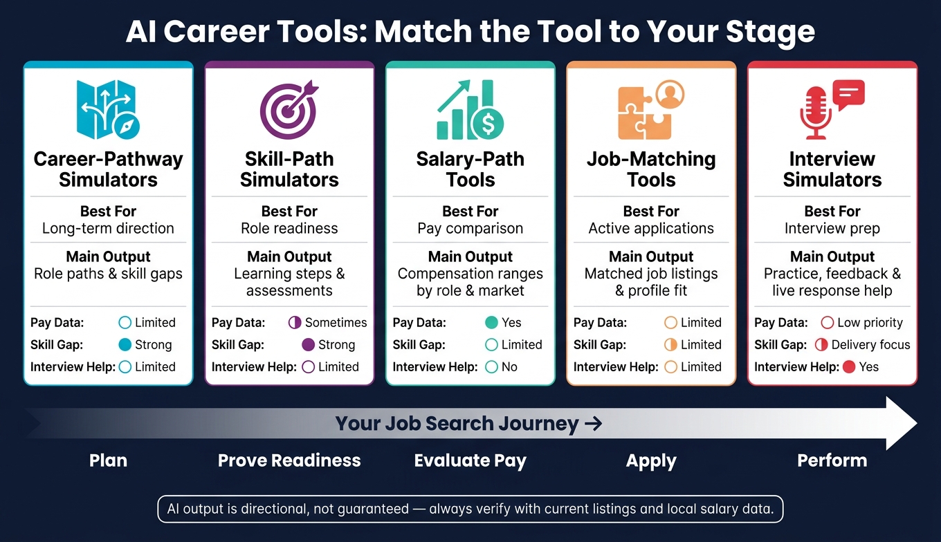 AI Career Tool Comparison: Match the Tool to Your Stage