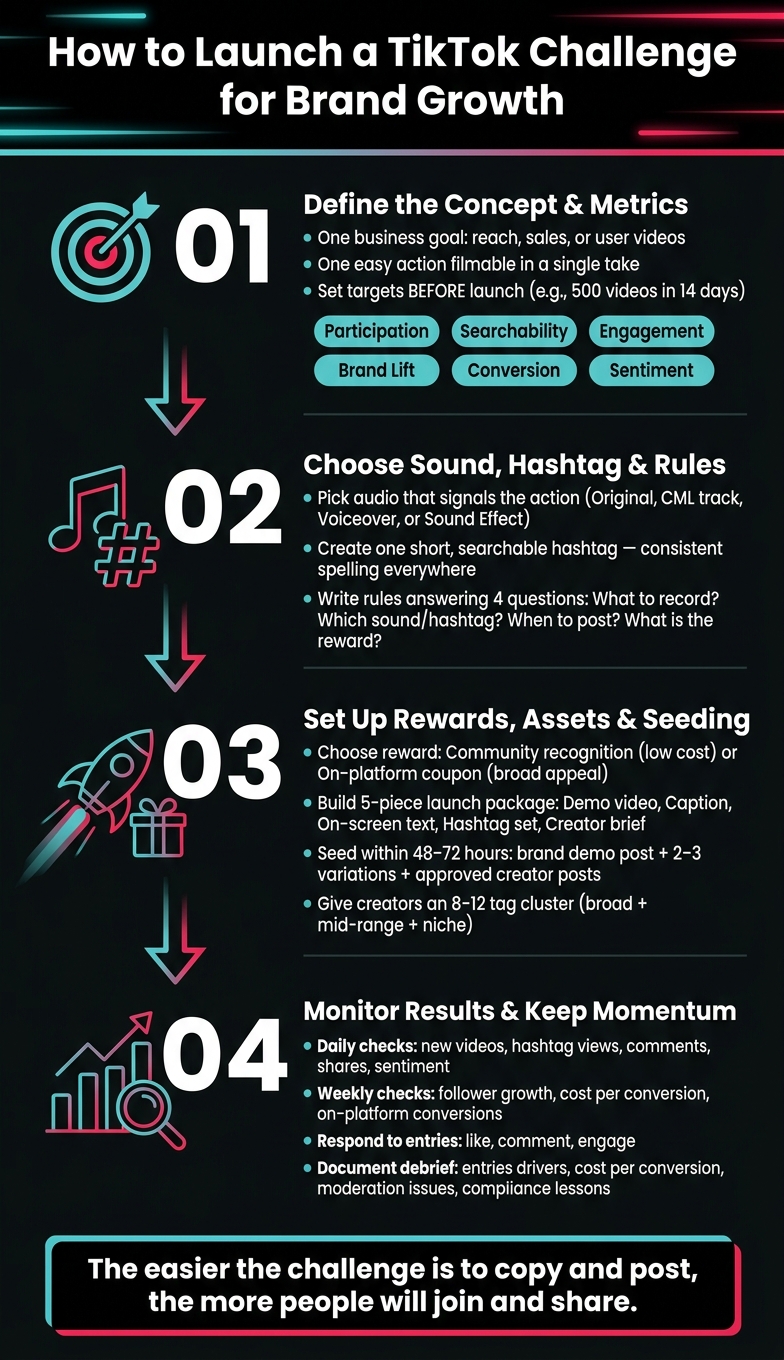 How to Launch a TikTok Challenge: 4-Step Brand Growth Framework