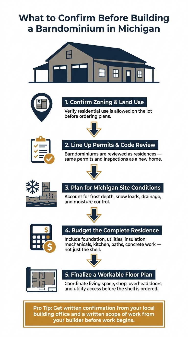 Barndominium Building Checklist: 5 Steps Before You Build in Michigan