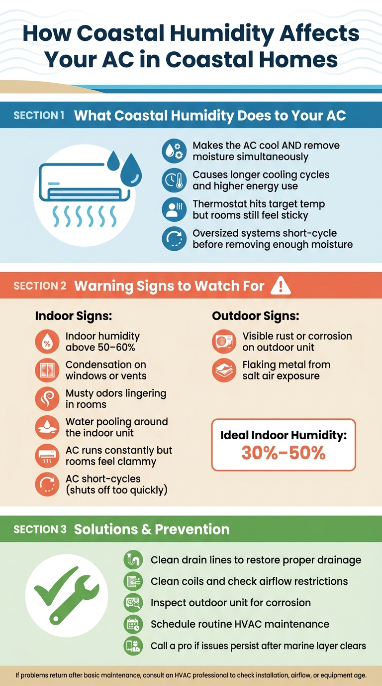 How Coastal Humidity Affects Your AC: Warning Signs & Fixes