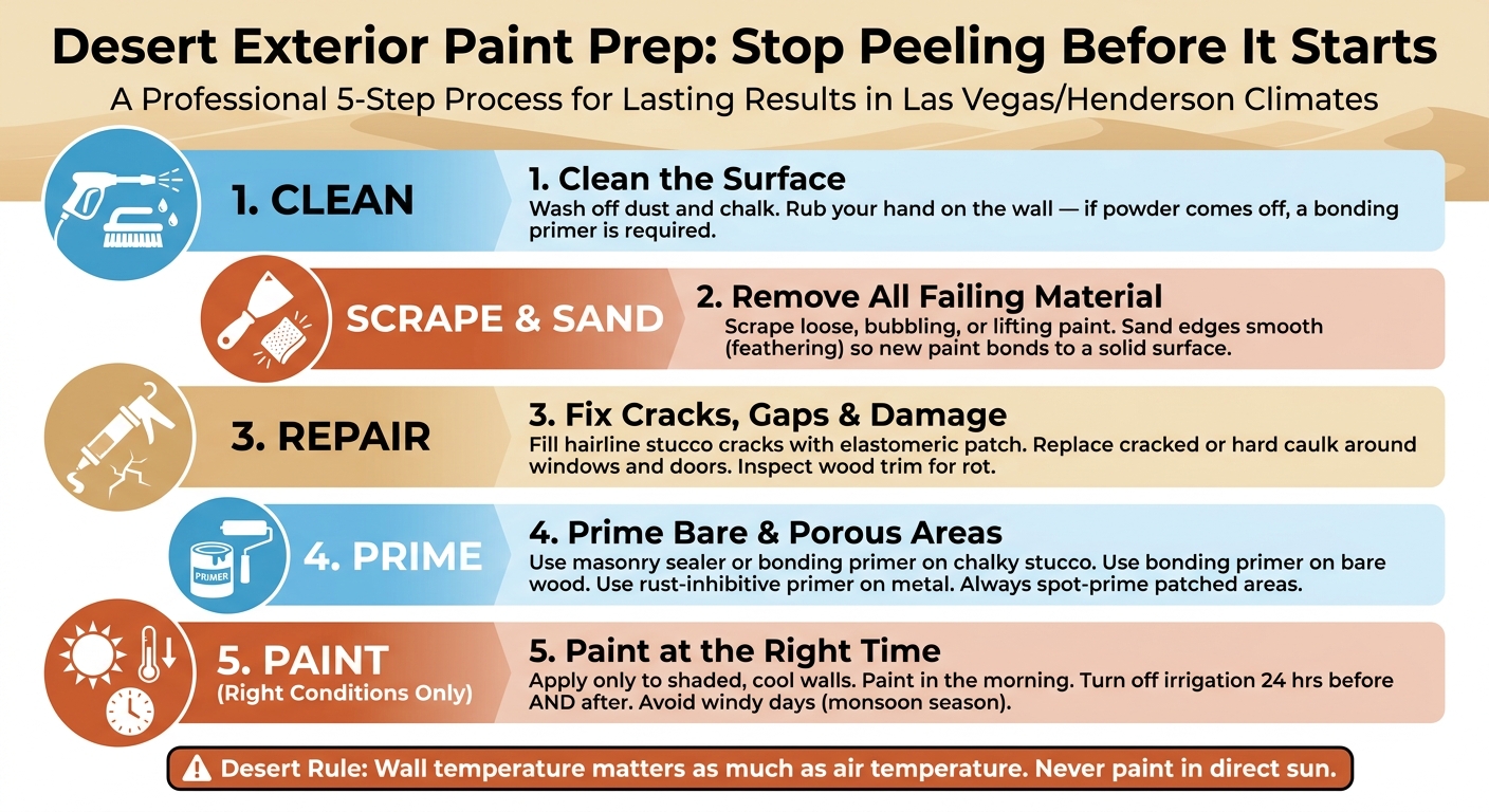 Desert Exterior Paint Prep: Step-by-Step Guide to Prevent Peeling