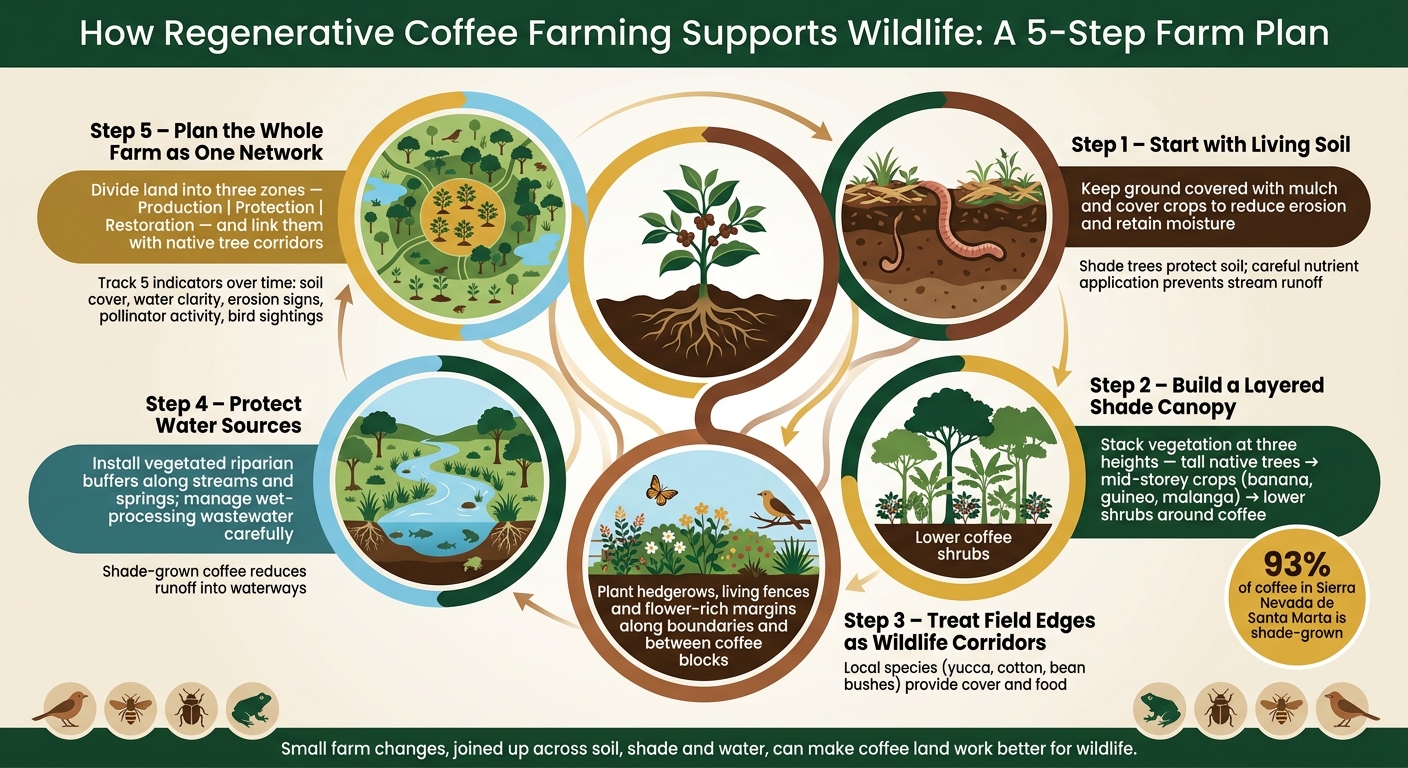 Regenerative Coffee Farming: 5-Step Wildlife Habitat Plan