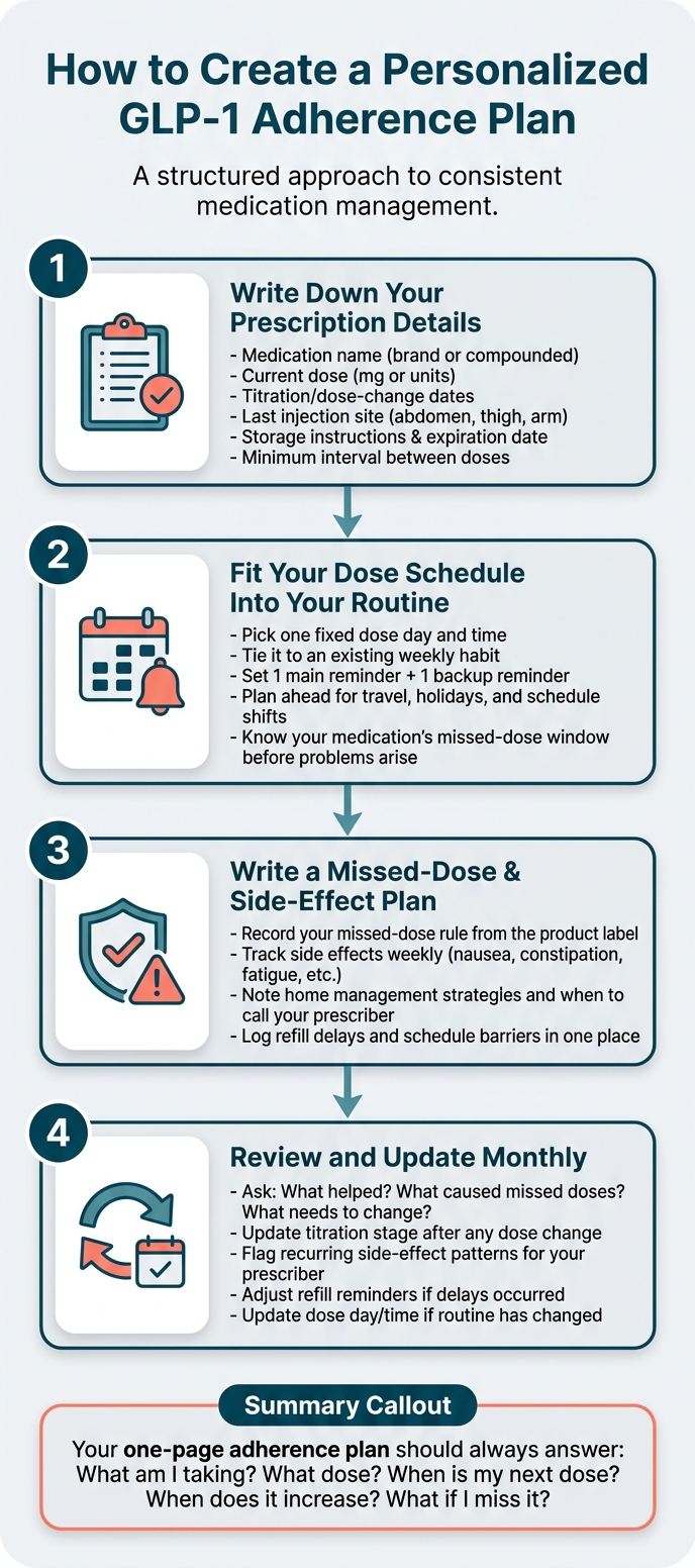 How to Build a GLP-1 Adherence Plan: 4-Step Visual Guide