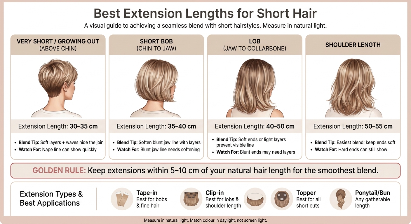 Best Extension Lengths for Short Hair: Quick Match Guide