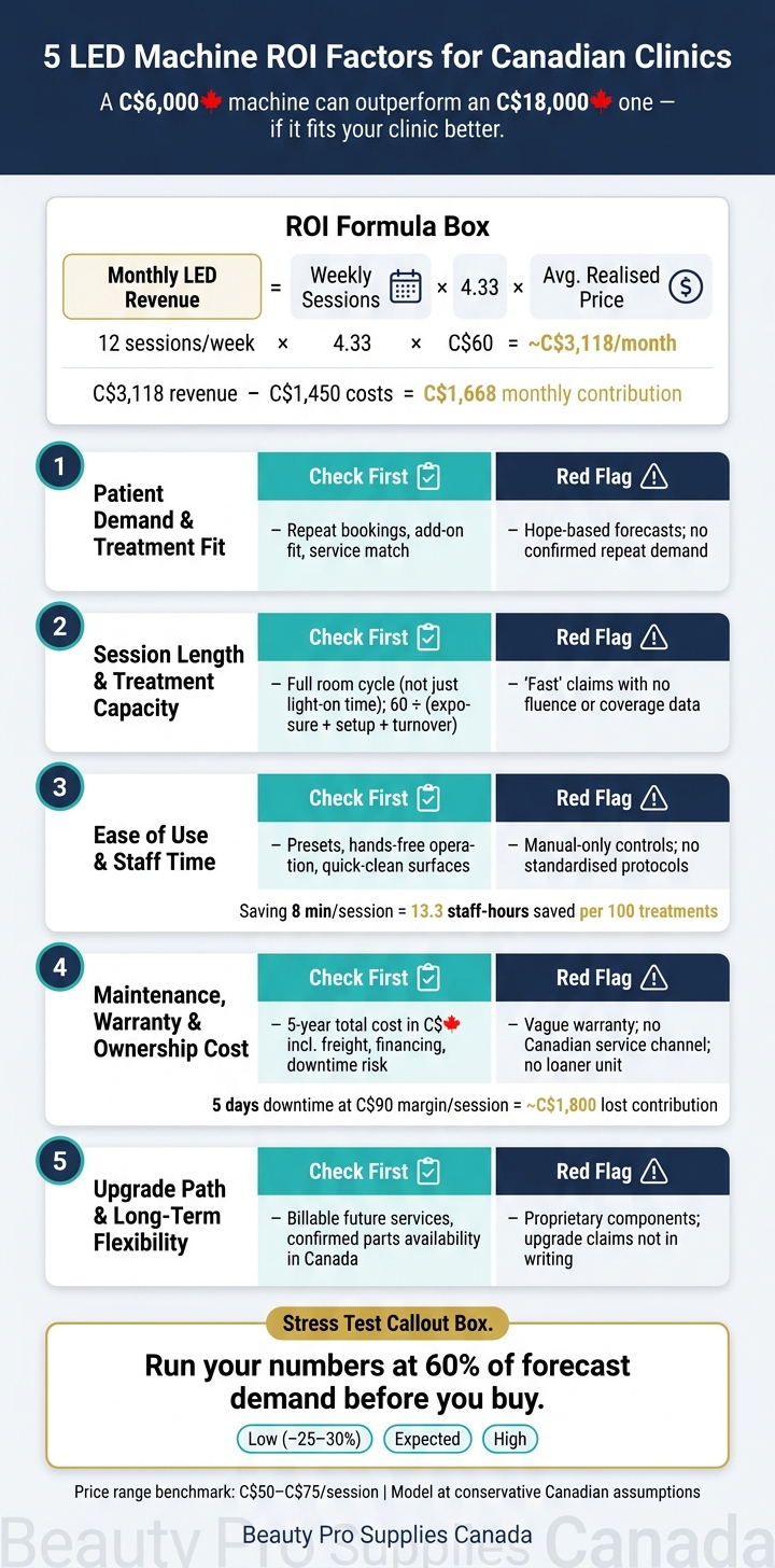 5 LED Machine ROI Factors for Canadian Clinics