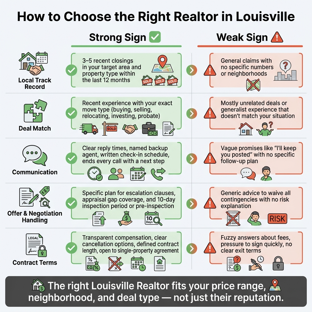 How to Choose the Right Realtor in Louisville: Strong vs. Weak Signs