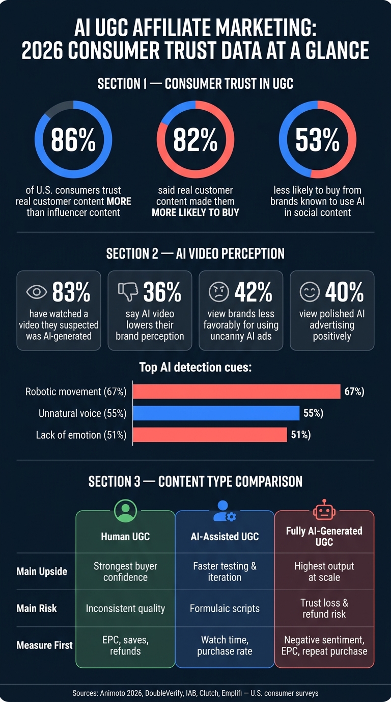 AI vs Human UGC: 2026 Consumer Trust & Affiliate Performance Stats