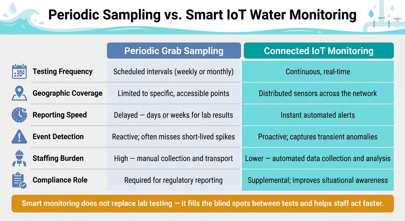 Periodic Sampling vs. Smart IoT Water Monitoring: Key Differences
