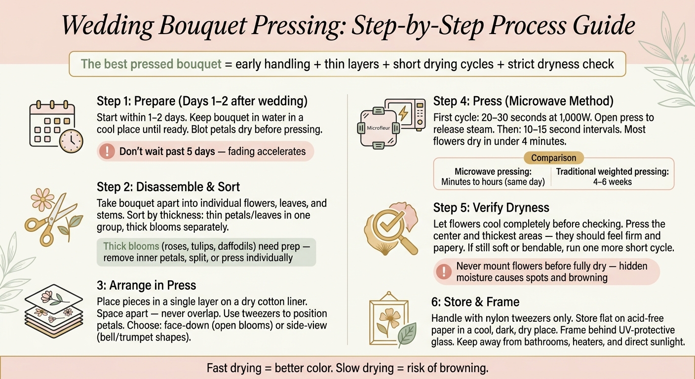 Wedding Bouquet Pressing: Step-by-Step Process Guide